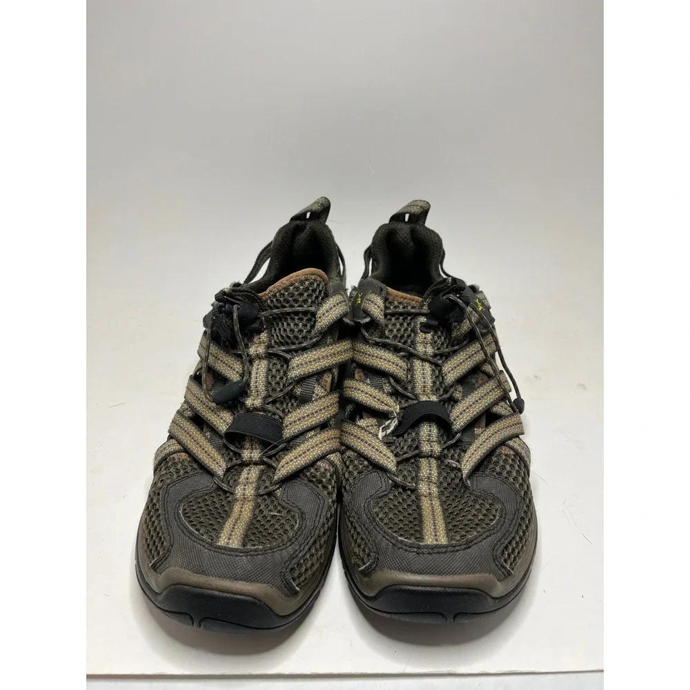 Chaco Mens Hiking Water Shoes Size 10 Brown Mesh Bungee Lacing Rugged Outsole
